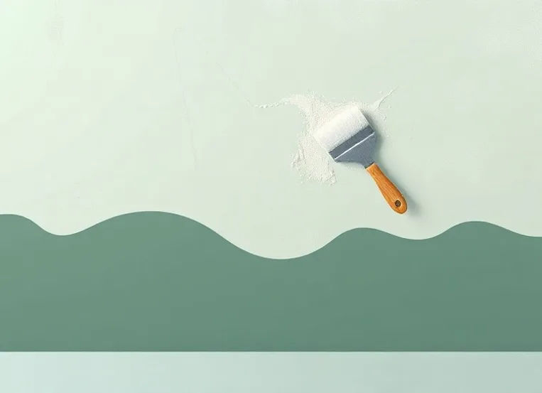 Application d'un enduit décoratif à la lisseuse sur un mur
