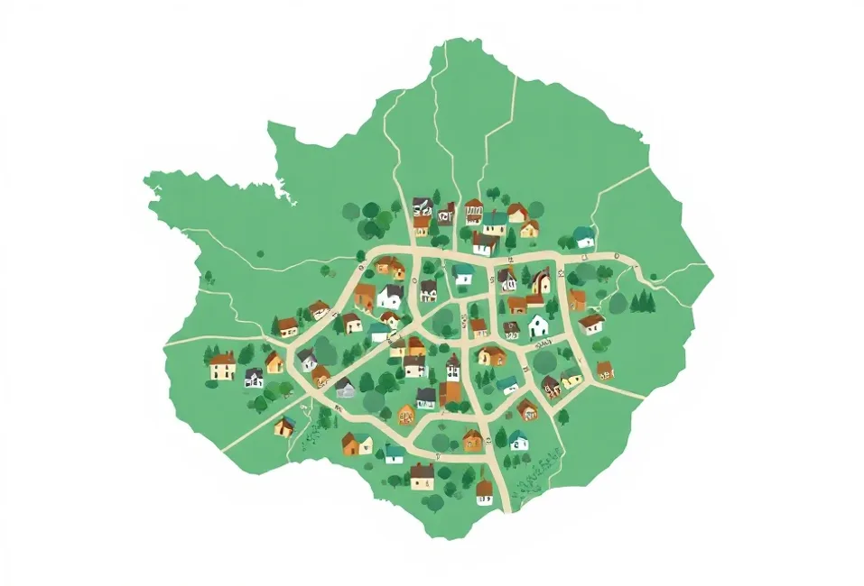 Carte du secteur d'intervention autour de Vence (06140)